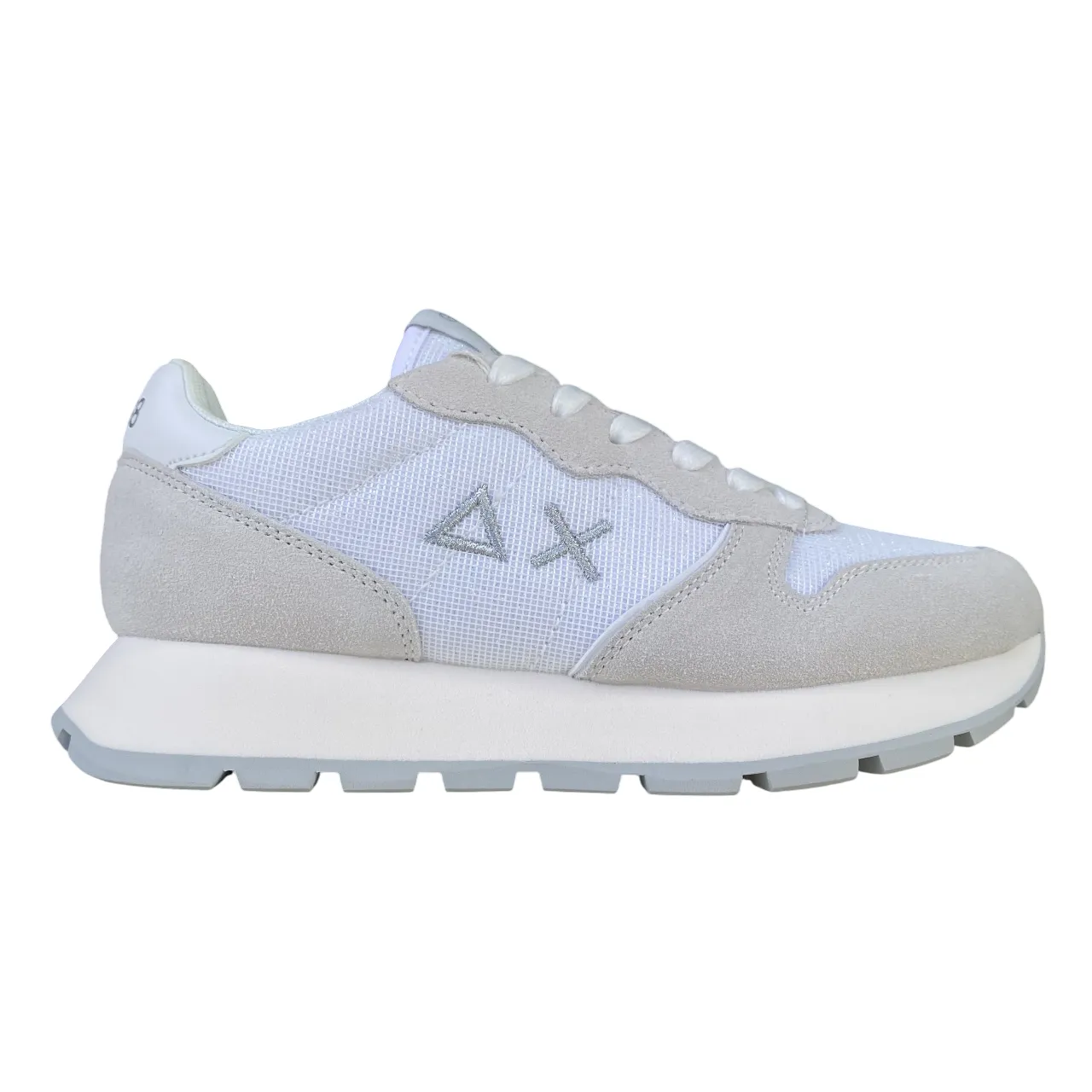 Sun68 scarpa sneakers da donna Ally Glitter Textile z35203 01 bianco odor - control - feature shoes