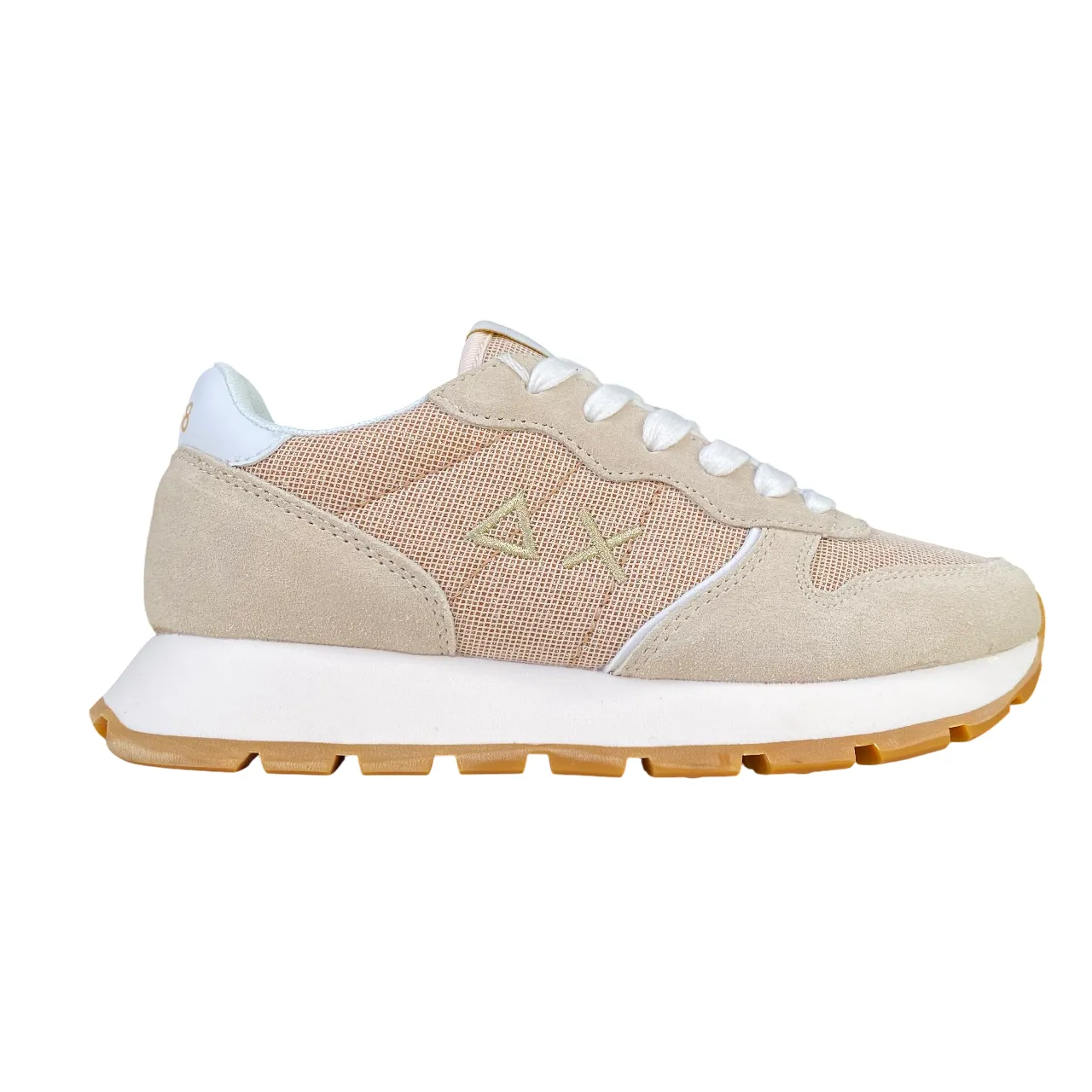 Cushioned Heel Counter Sun68 scarpa sneakers da donna Ally Glitter Textile z35203 43 oro