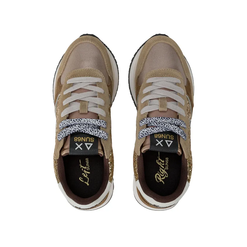 Anti Odor Insole Technology beginner - friendly running shoes Sun68 scarpa sneakers da donna Big Ally Glitter Z44217 43 oro