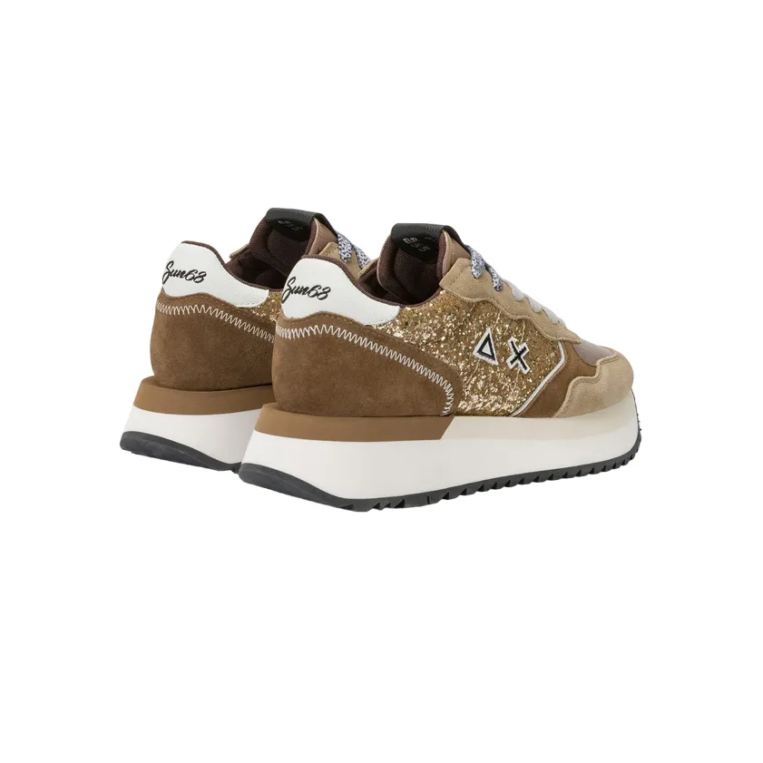 low - top mobility Sun68 scarpa sneakers da donna Big Ally Glitter Z44217 43 oro
