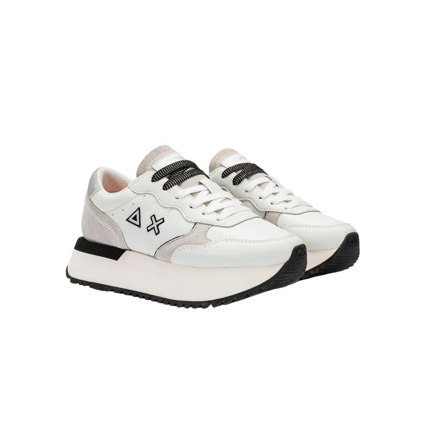 Sun68 scarpa sneakers da donna Big Ally Z34207 31 bianco panna semi - formal shoes