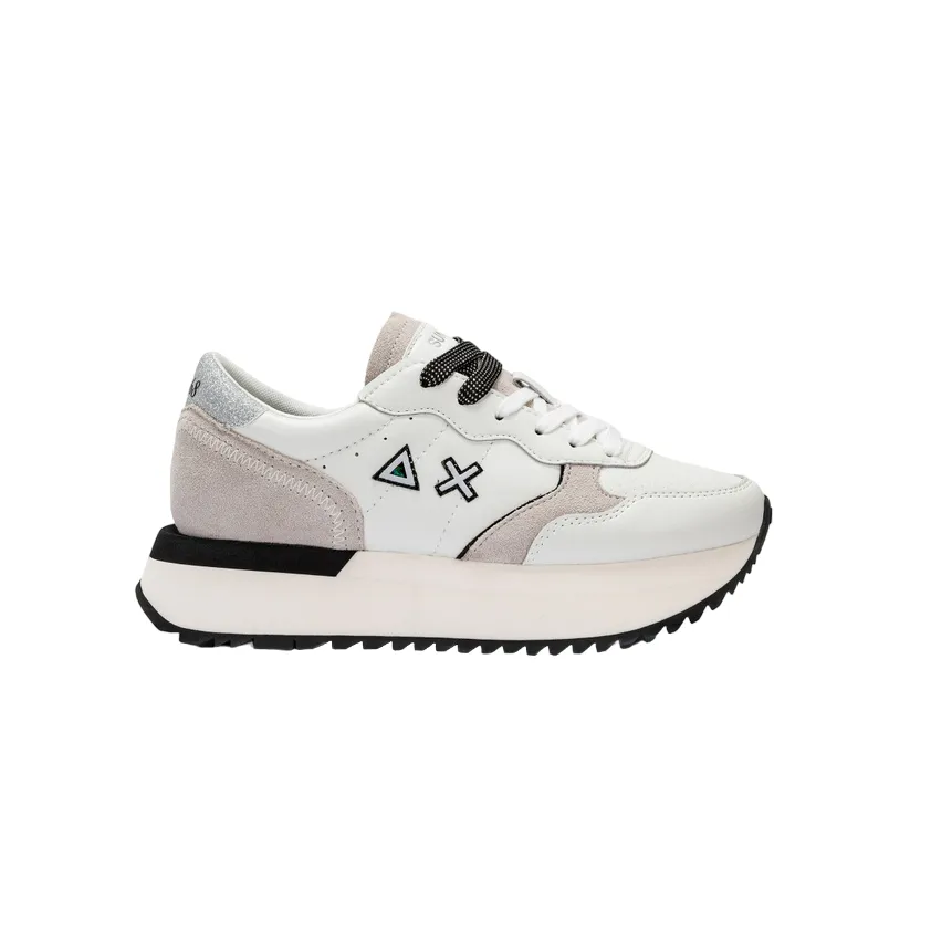 running in a glacier area shoes Sun68 scarpa sneakers da donna Big Ally Z34207 31 bianco panna