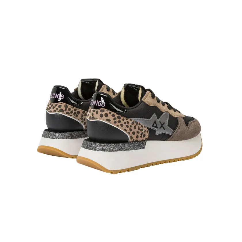 Aerobic Sun68 scarpa sneakers da donna Big Stargirl Mix Z44218 11 nero