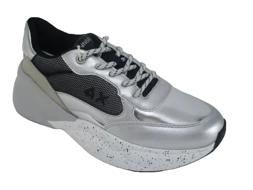 Microfiber Reinforcements Sun68 Scarpa sneakers da donna  Dani Z29221 44 argento