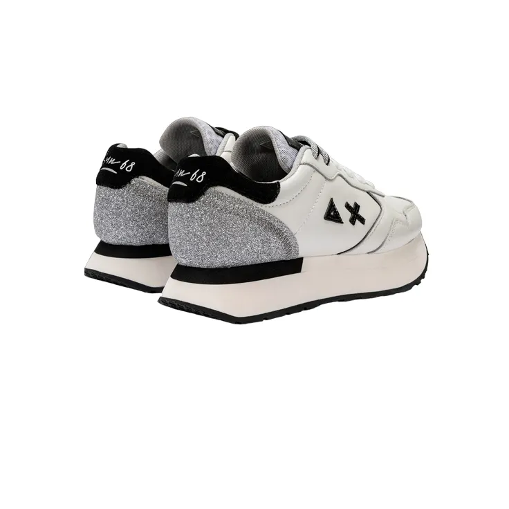 hill running Sun68 scarpa sneakers da donna Kelly Leather Z43220 01 bianco
