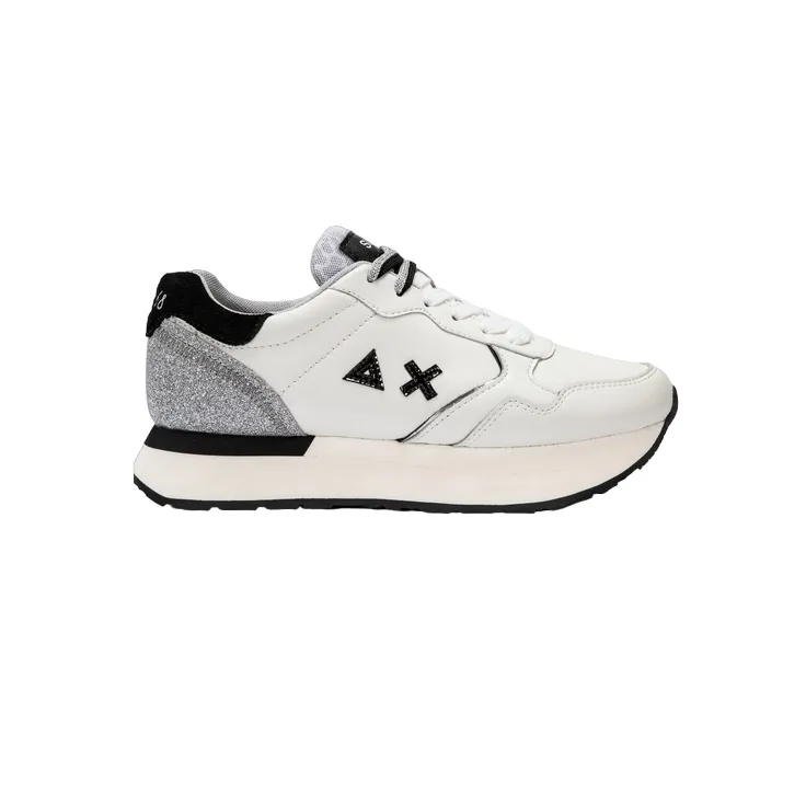 Sun68 scarpa sneakers da donna Kelly Leather Z43220 01 bianco Abrasion Free Seam Design
