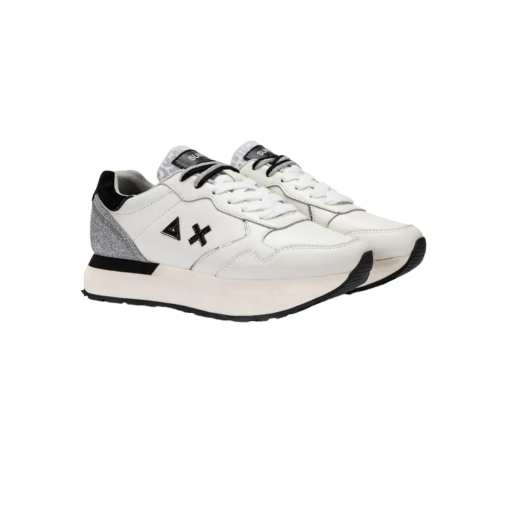 Sun68 scarpa sneakers da donna Kelly Leather Z43220 01 bianco Airflow Enhanced Ventilation