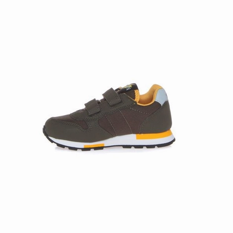 Sun68 scarpa sneakers da bambino con strappo Niki Solid Z43321B 74 verde militare scuro Anthropometric Good Arch Support