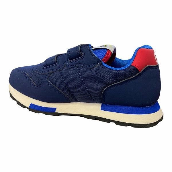 Lockdown Lacing System Travel Shoes Sun68 scarpa sneakers da bambino con velcro Niki Solid Z32318 07 blu