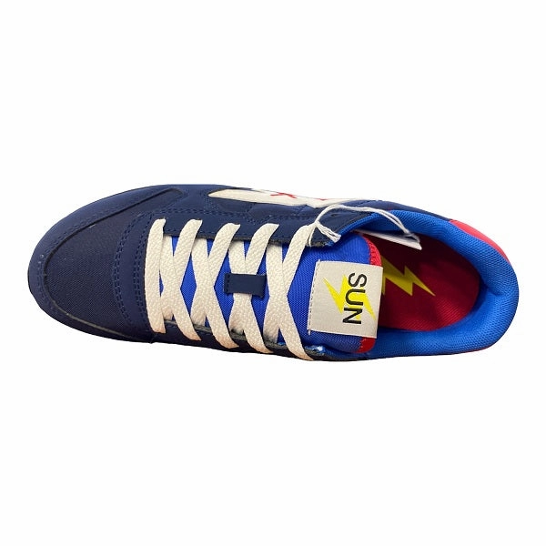 Sun68 scarpa sneakers da ragazzo Niki Solid Z32318 07 blu Adaptive Heel Lock