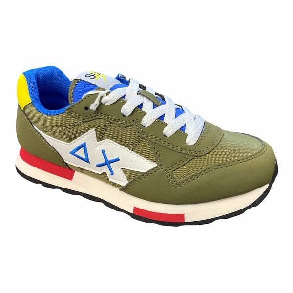 Sun68 scarpa sneakers da ragazzo Niki Solid Z32318 19 militare Quick Dry Inner Sock kids - run