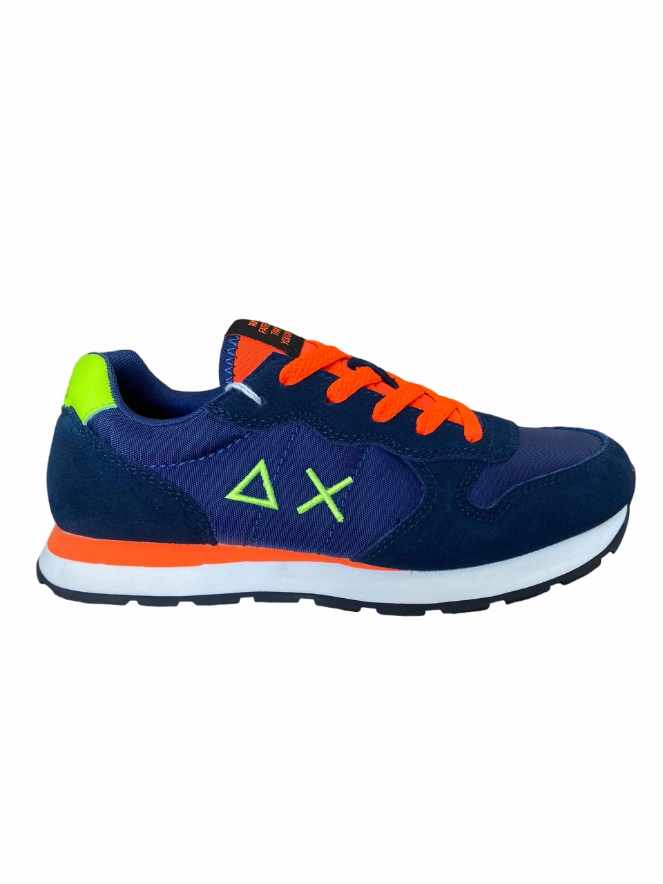 Sun68 scarpa sneakers da ragazzo Tom Fluo Teen Z33302T 07 blu High Rebound Sole enthusiasm - generating