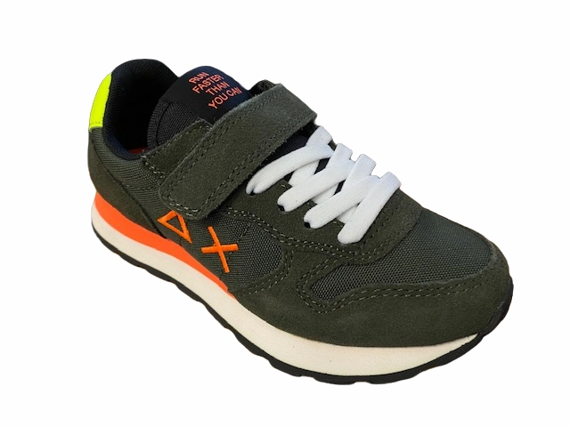 youth trend Sun68 sneakers da bambino Tom Fluo Z42302K 74 militare scuro