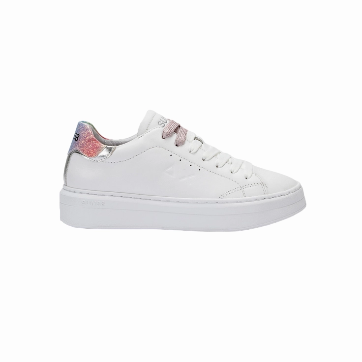 Sun68 Sneakers da donna Grace Z33230 010 bianco multicolor calorie - burning