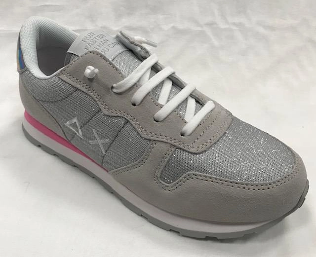 Sun 68 sneakers da ragazza Ally glitter Girl's grigio chiaro bright - colors shoes