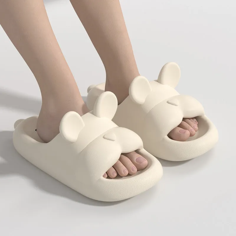 SunPaws Frenchie Style Women's Summer Slippers