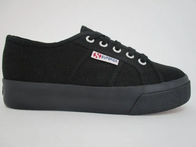 running in a sports complex shoes Molded Arch Cradle Superga 2730 COTU Full Black S00C3N0 996