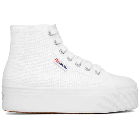 outdoor - track running shoes Trail Performance Superga scarpa sneakers alta da donna con zeppa 2705 Hi Top S3111MW 901 bianco