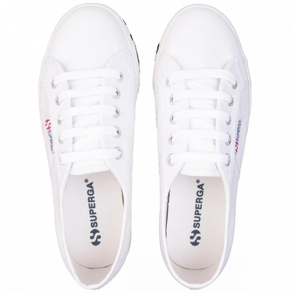 Superga scarpa sneakers con zeppa da donna Cotw Outsole Lettering 2790 S00FJ80-901 bianco Tension Adjustable Lacing
