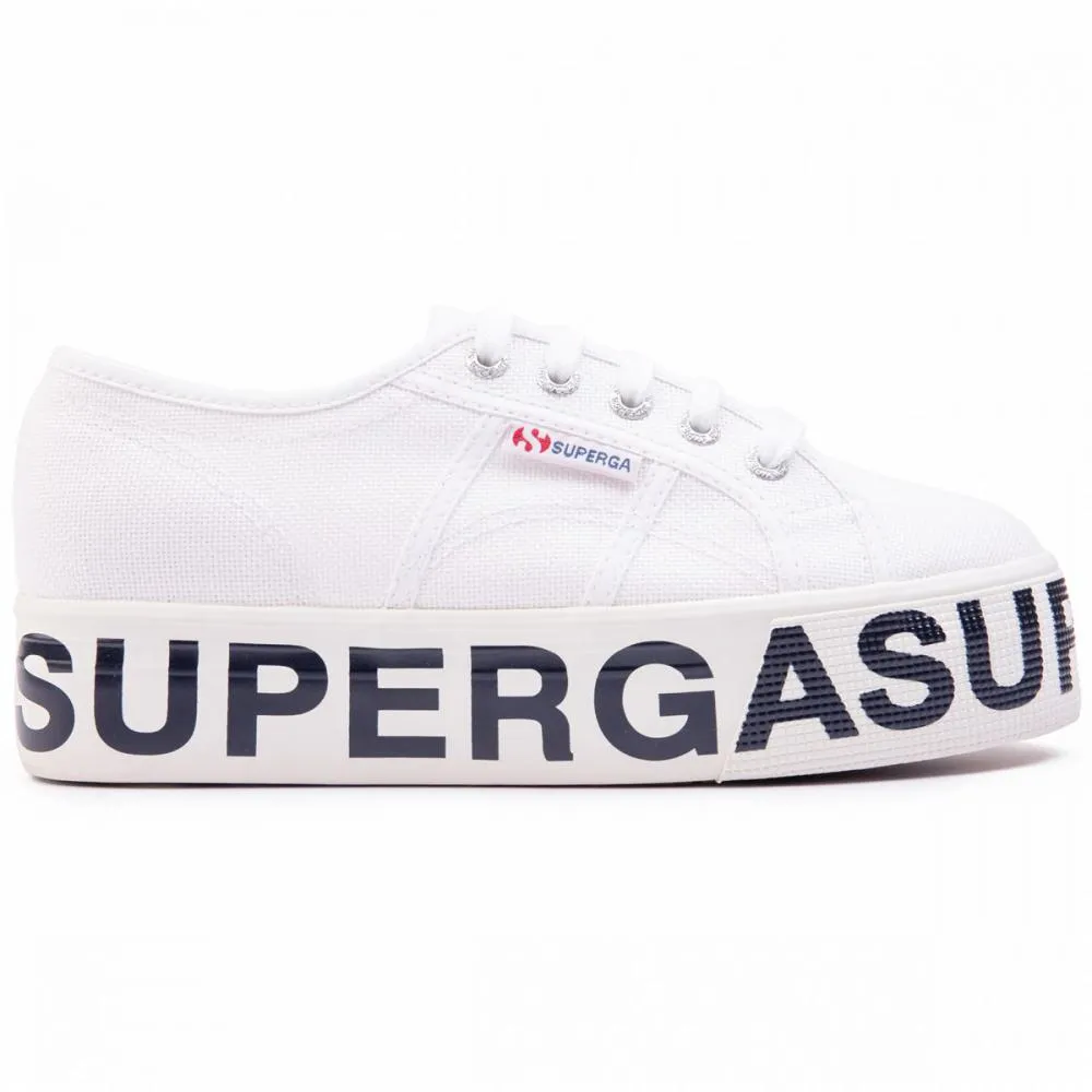Superga scarpa sneakers con zeppa da donna Cotw Outsole Lettering 2790 S00FJ80-901 bianco beach running shoe environment heavy - duty construction shoes