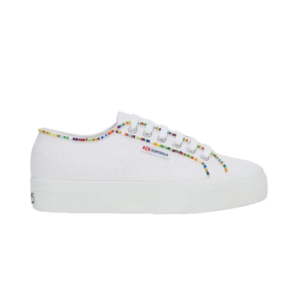 youth trend Superga scarpa sneakers da donna 2740 Multicolore Beads S4131FW ATR bianco