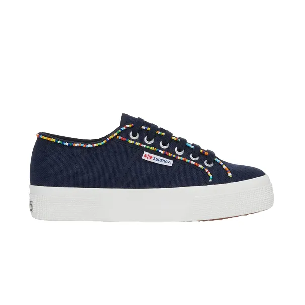 Superga scarpa sneakers da donna 2740 Multicolore Beads S4131FW ATU blu half - marathoning shoes