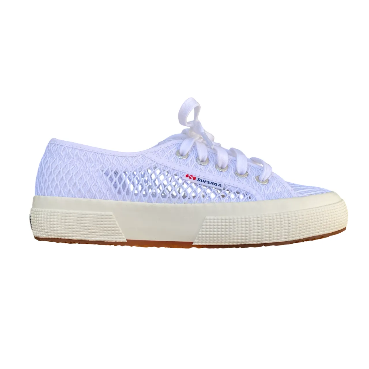 Superga scarpa sneakers da donna 2750 Mesh S2135GW 001 bianco walker shoes