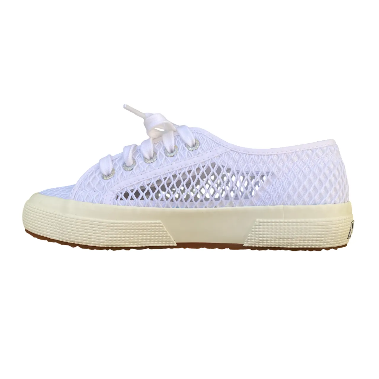 Superga scarpa sneakers da donna 2750 Mesh S2135GW 001 bianco sports shoes