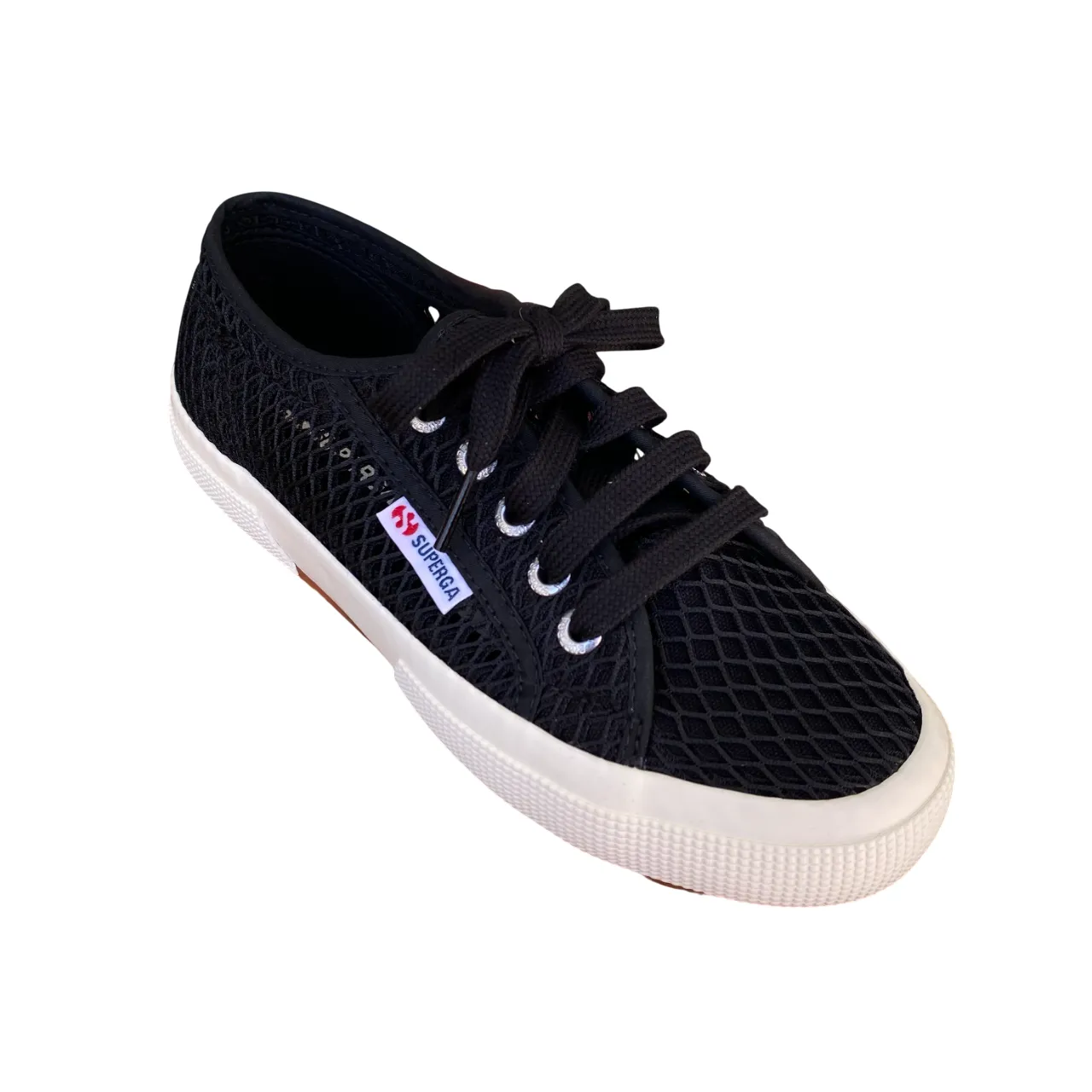 Gaiter Compatible Collar Advanced Traction Superga scarpa sneakers da donna 2750 Mesh S2135GW 005 nero