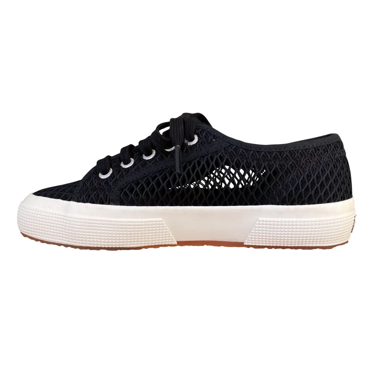 Superga scarpa sneakers da donna 2750 Mesh S2135GW 005 nero Stability Control Plate