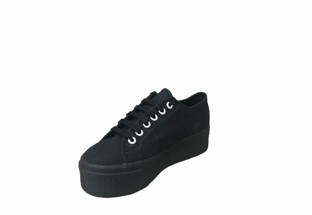 concrete running rocker - sole running wear Superga scarpa sneakers da donna con zeppa 2790 S9111LW 996 nero