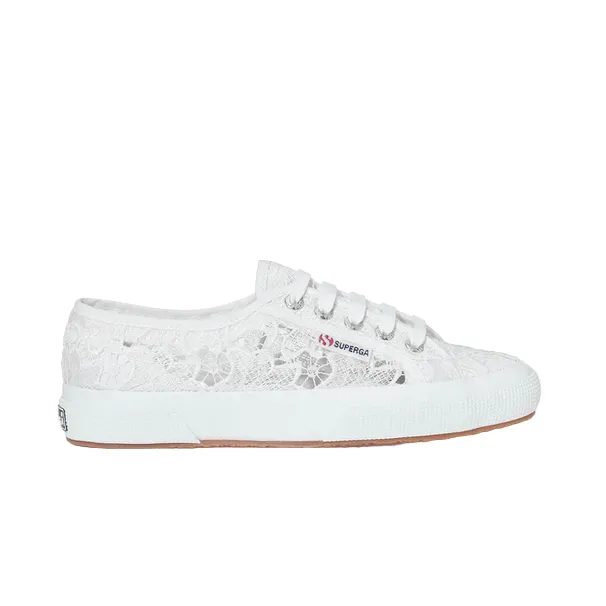 Superga scarpa sneakers da donna in Macrame 2750 S81219W 900 bianco interval training
