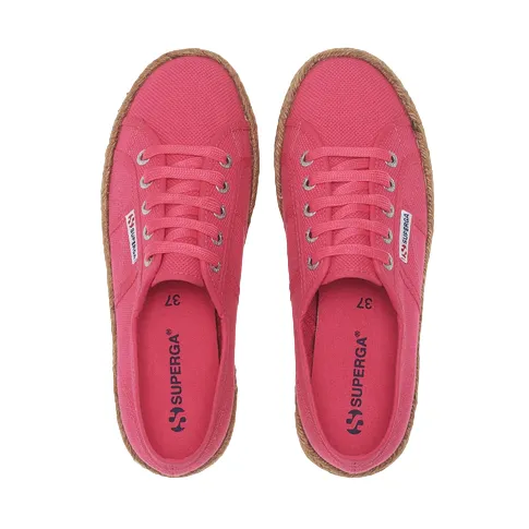 Superga scarpa sneakers da donna in tela con 2730 S00CF20 528 fucsia rosa stable platform shoes