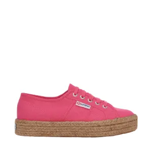 Superga scarpa sneakers da donna in tela con 2730 S00CF20 528 fucsia rosa running in a crater area shoes