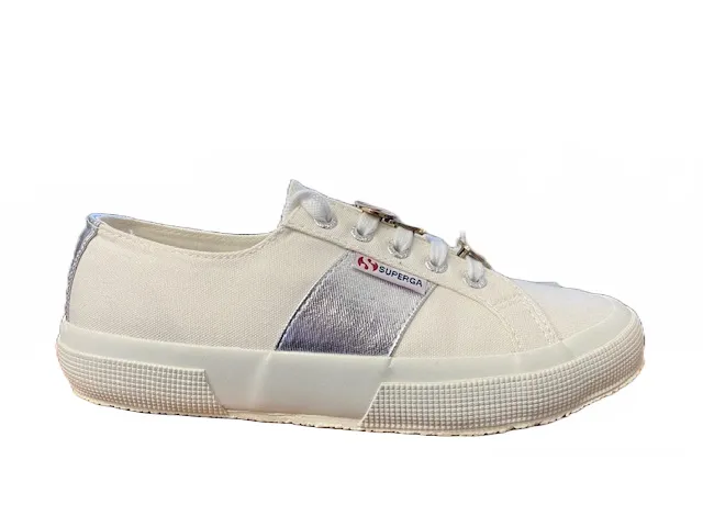 Shock dispersion trail - runner Superga scarpa sneakers in tela da donna 2750  S00CFY0 C39 bianco-argento