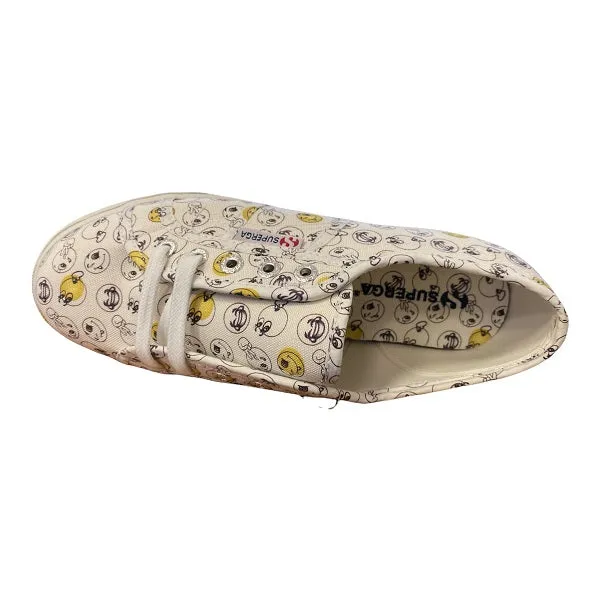 Comfort - optimized Fashionable - design Superga SMILE white yellow 2790 S007EJ0 J66