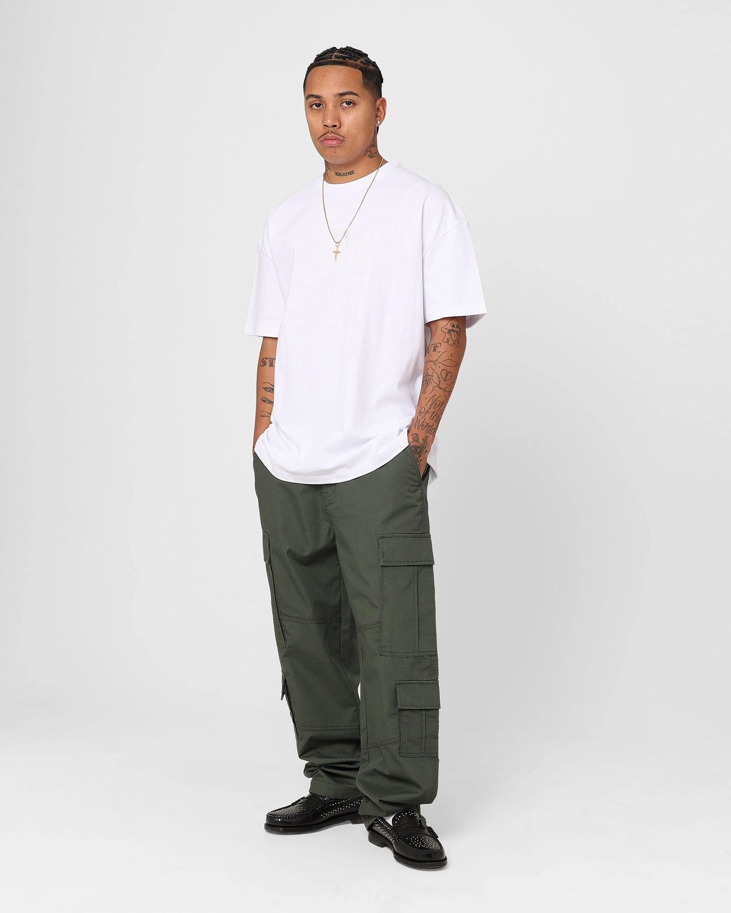 Stussy Tonal Stock Oversized Heavy Weight T-Shirt White Breathable touch Daily Casual