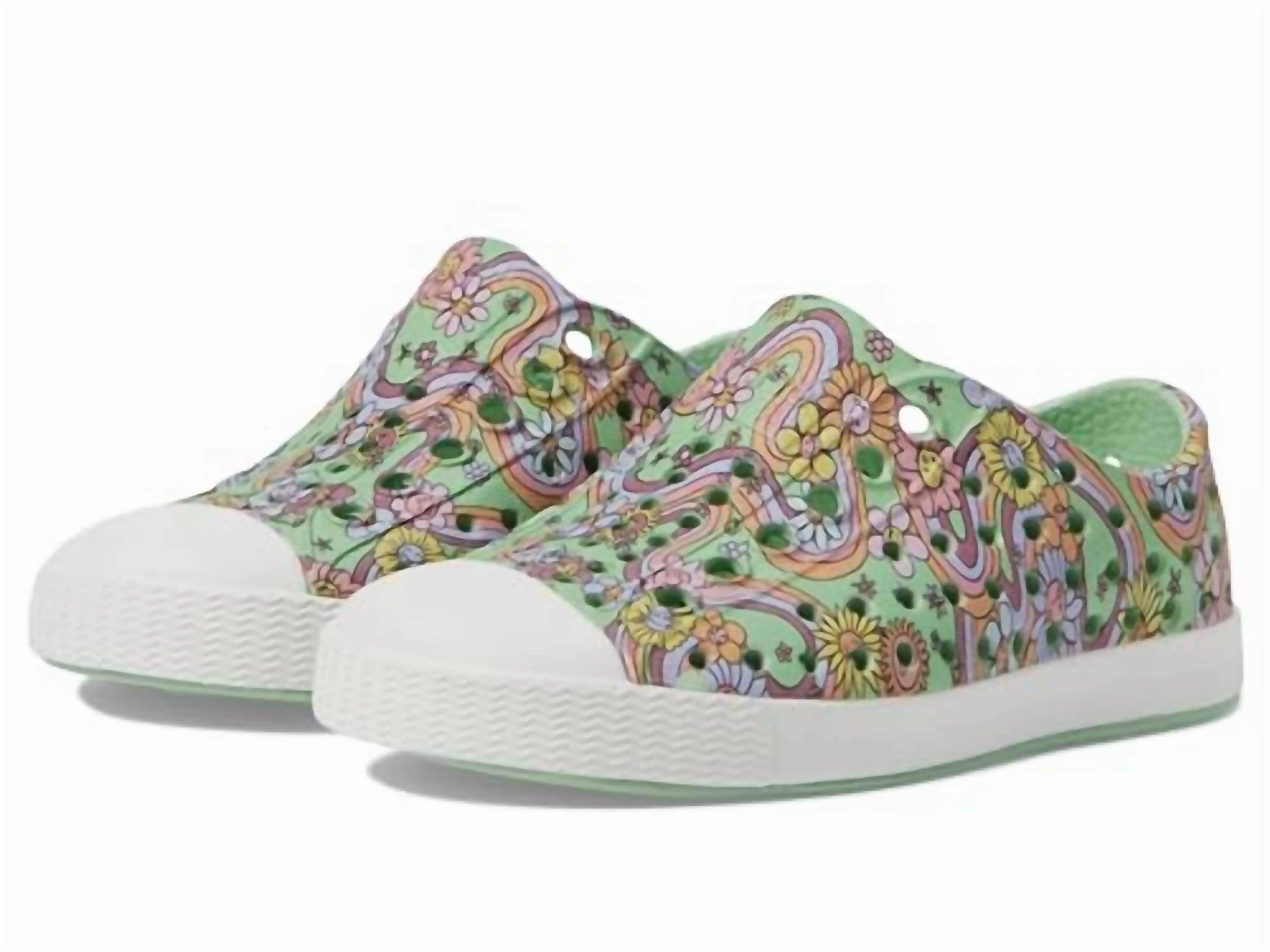 Kid's Jefferson Print Shoes In Fig/apricot Responsive Gear Microperforated Vamp