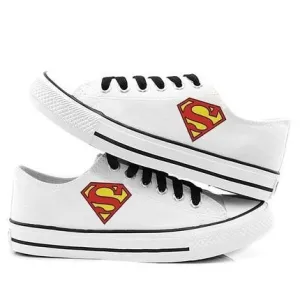 Superman Low Top Canvas Shoes Sneakers Sports Shoes Superman Gifts