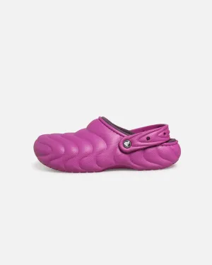 Crocs Classic Lined Over Puff Clog Purple Open Toe Design