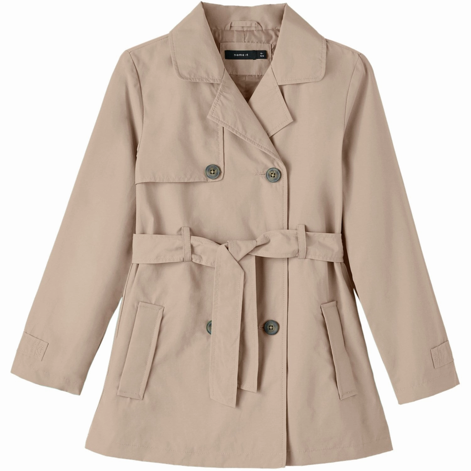 Glow In The Dark Trim Stretchable Cuffs Name It Savannah Tan Madelin Trenchcoat Noos