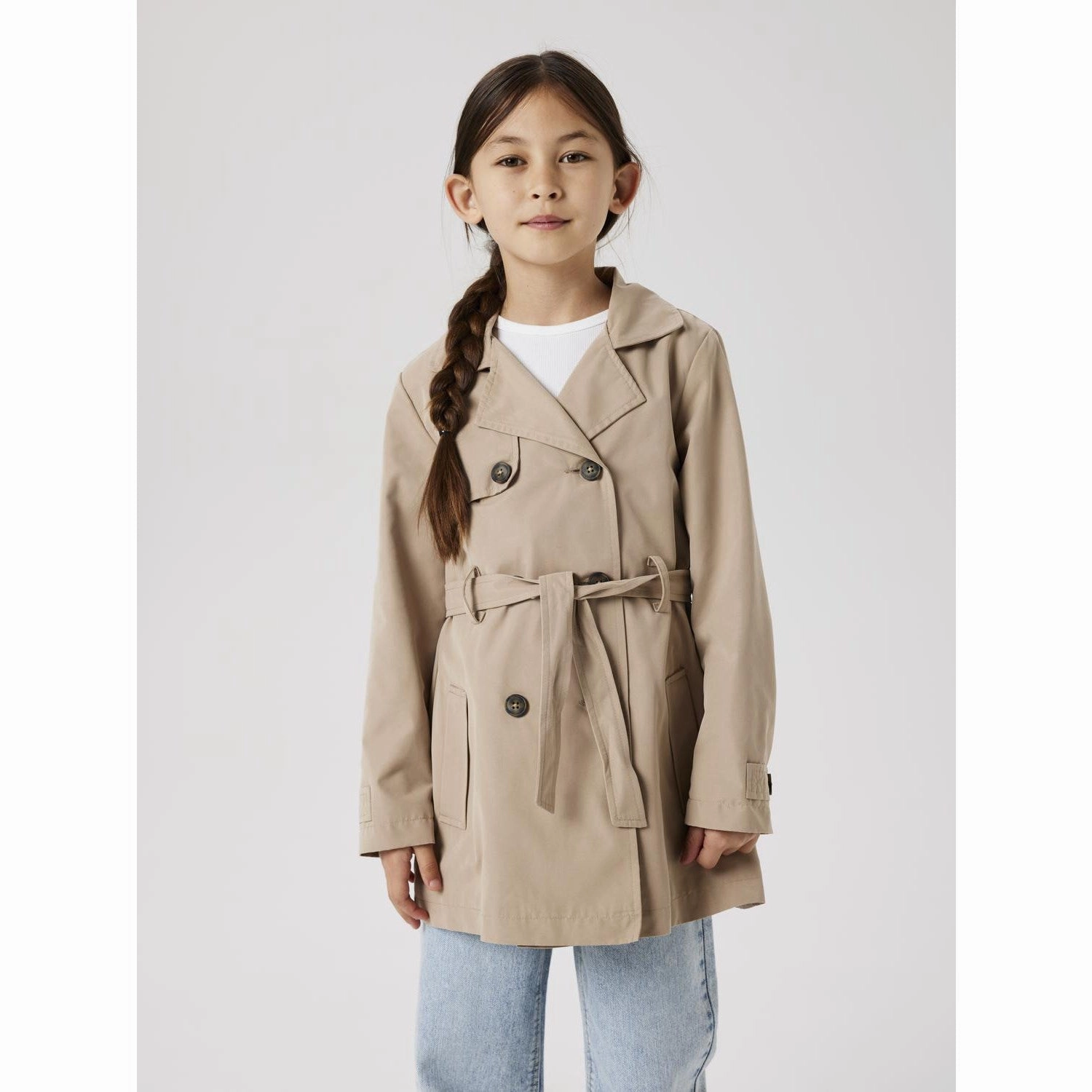 FlexibleHoodDesign Autumn Layers Name It Savannah Tan Madelin Trenchcoat Noos