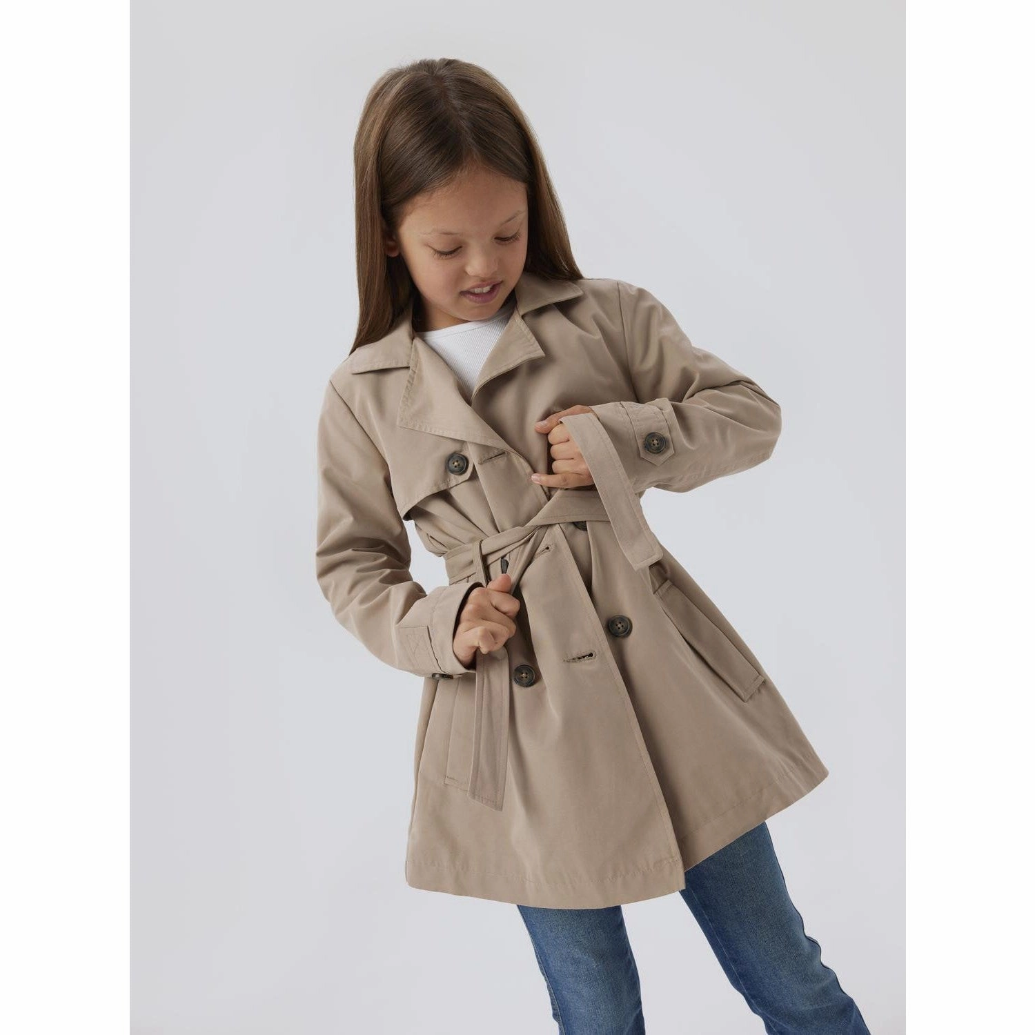 Anti Slip Shoulder Pads Name It Savannah Tan Madelin Trenchcoat Noos