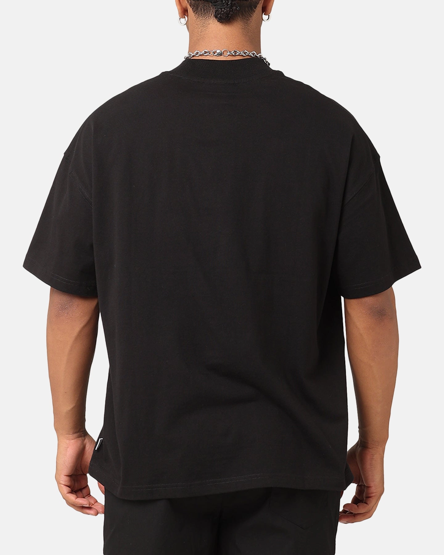 Geometric Pattern Carr?? Stallion Oversized T-Shirt Black