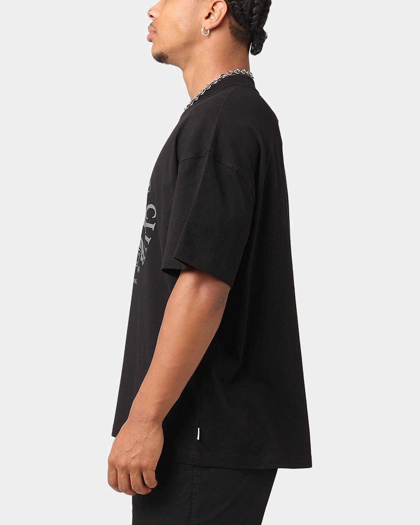 Travel Wear Urban Look Carr?? Stallion Oversized T-Shirt Black