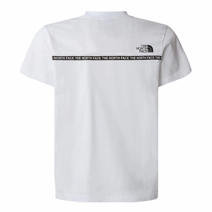 The North Face maglietta manica corta da ragazzi in cotone Zumu NF0A877SFN41 bianco AntiPilling Treatment