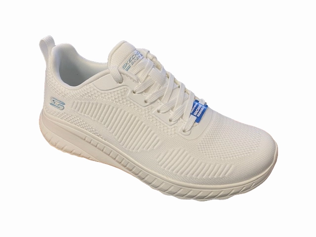 Skechers scarpa sneakers da donna Bob Squad Chaos Face Off 117209/OFWT bianco latte Multi Compound Outsole standard - fit