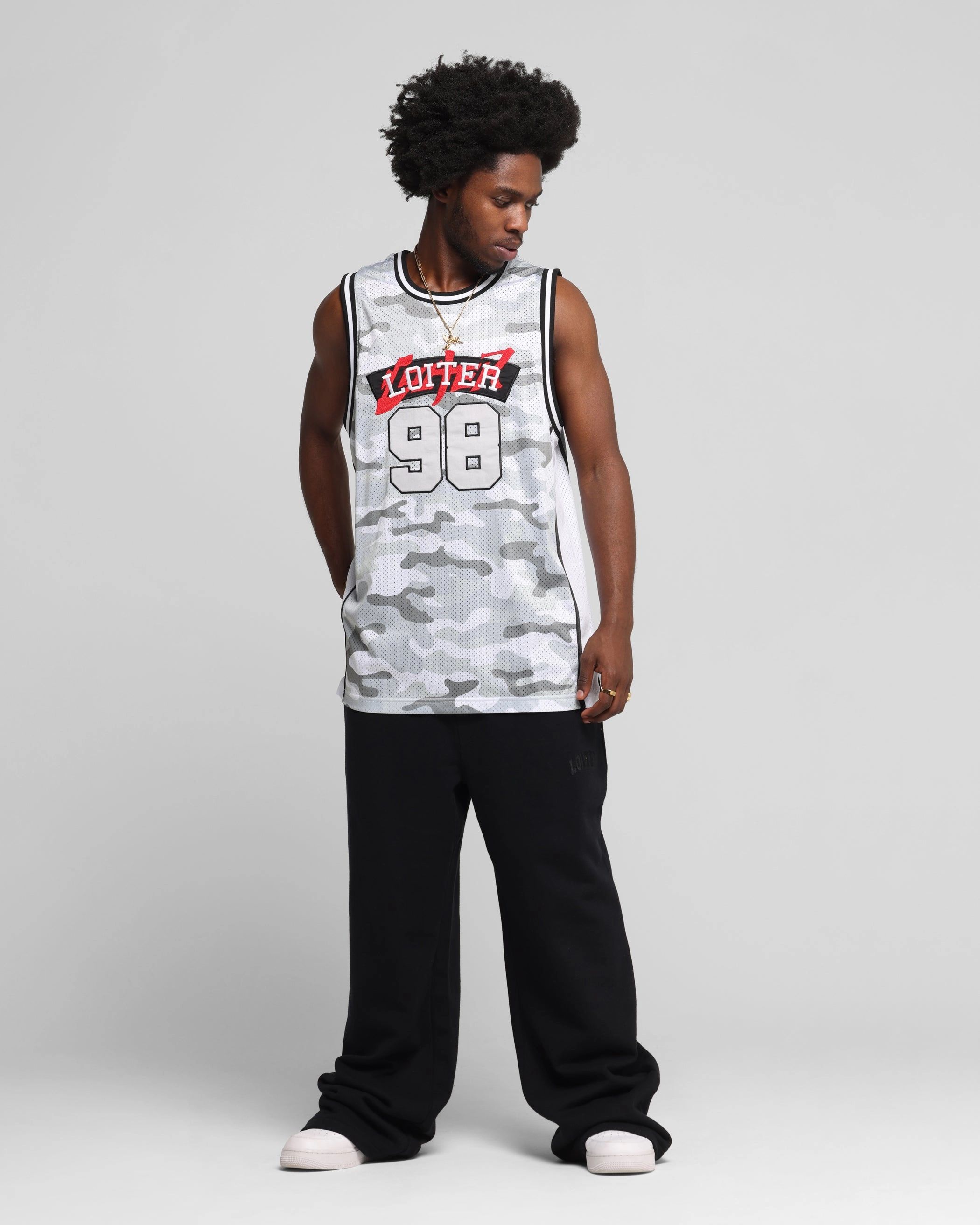 Loiter Midway Jersey Snow Camo Focus Fit Anti Static Weave Technology