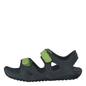 Swiftwater River Sandal Kids Black / Volt Green