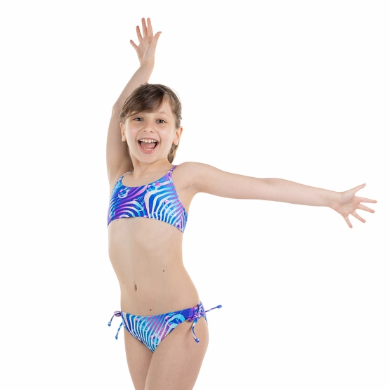 Aquarapid Costume Laya Mare Bambina | Due Pezzi Blu Machine washable